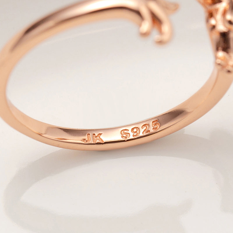 JK Dackel Ring 18 Karat Gelbgold Vergoldung