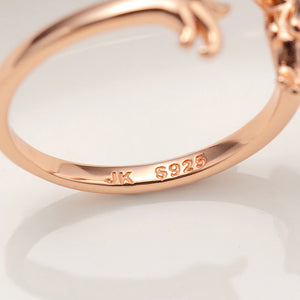 JK Dackel Ring 18 Karat Gelbgold Vergoldung